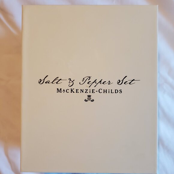 *NEW* Mackenzie Childs Christmas Toyland Train Salt And Pepper Set - Picture 4 of 5